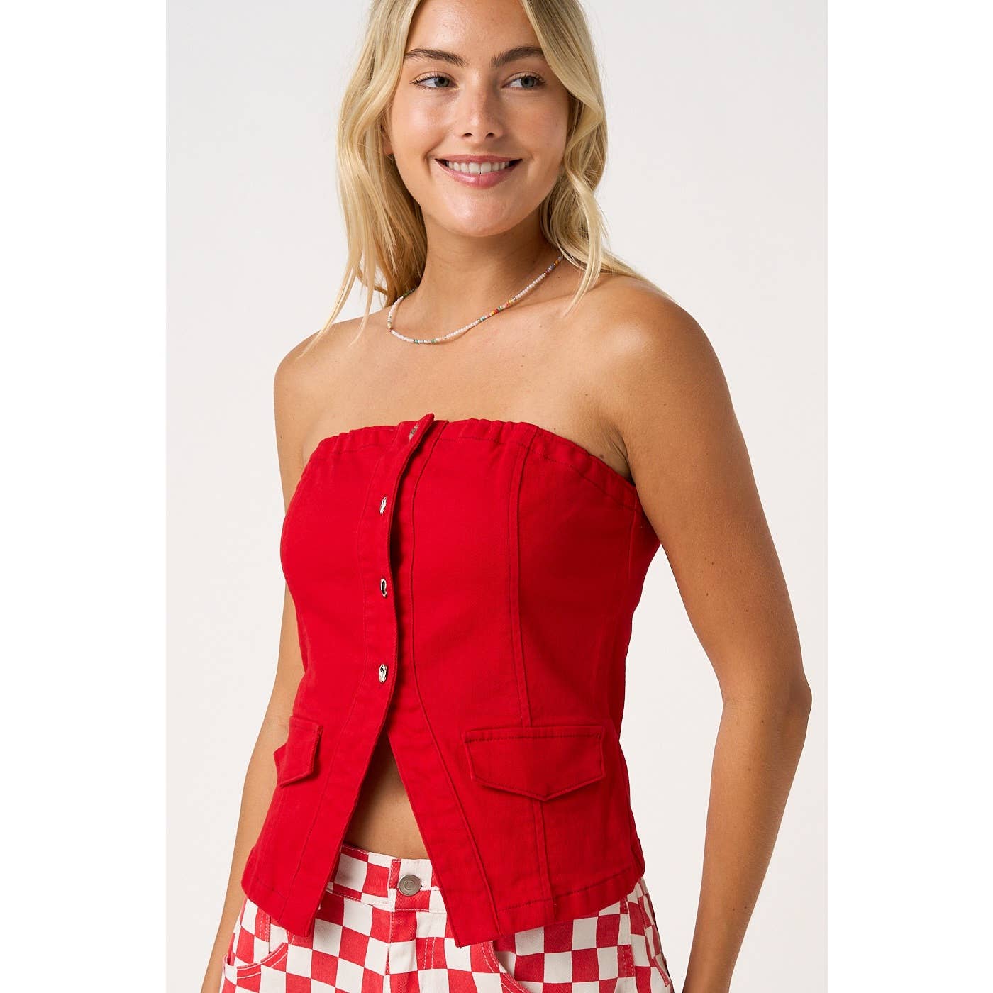 ROSIE BUTTONED TUBE TOP