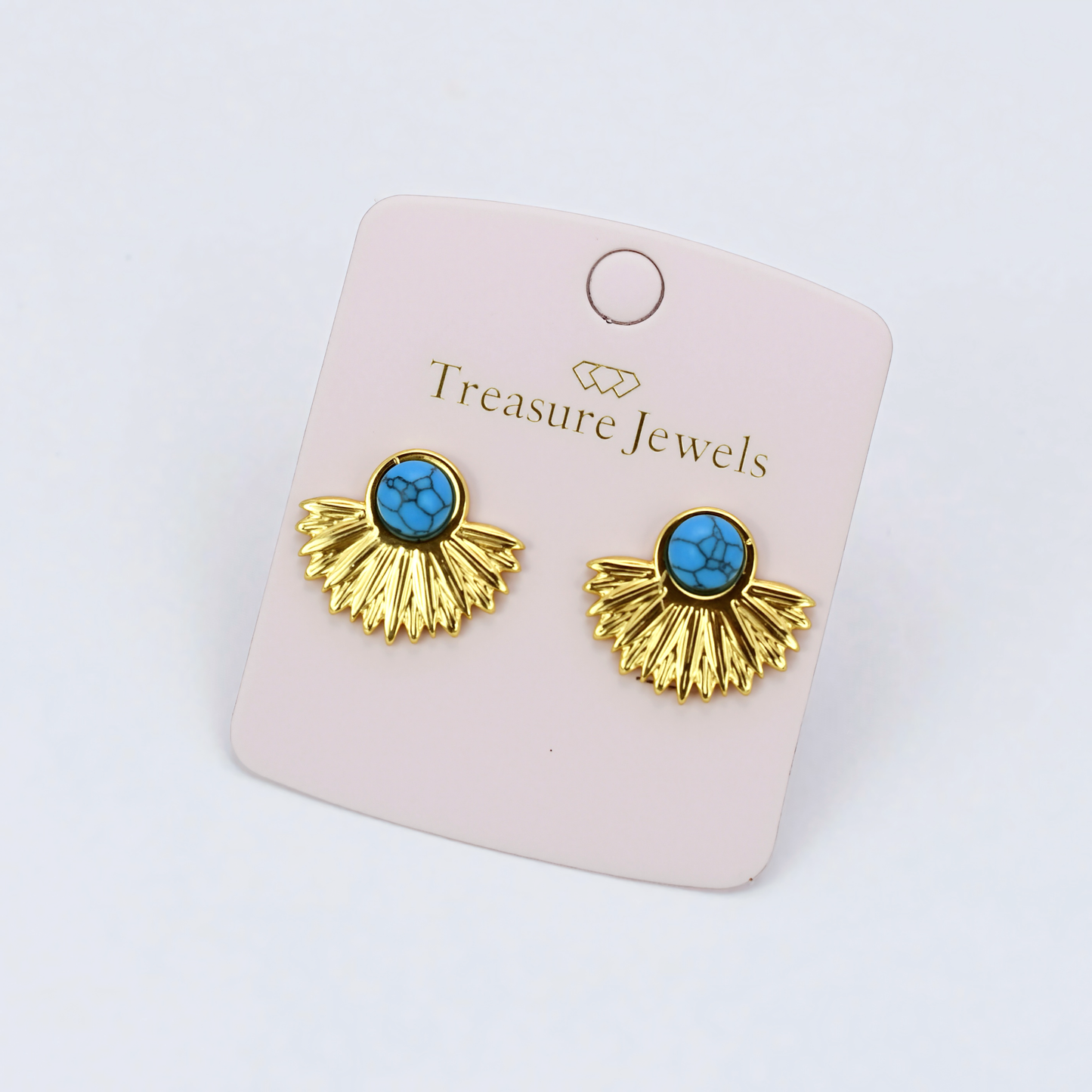 Turquoise Sunburst Stud