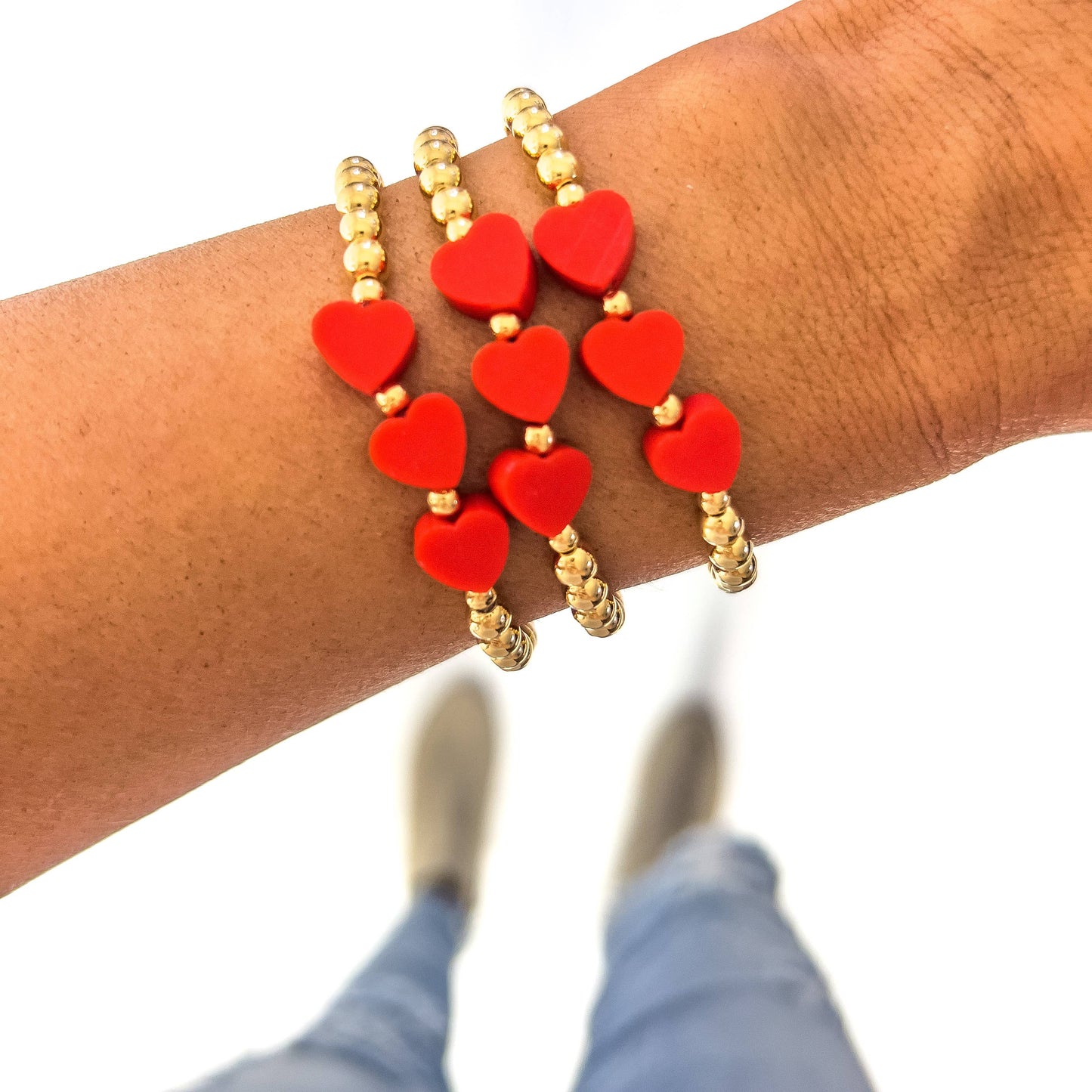 Red heart bracelet