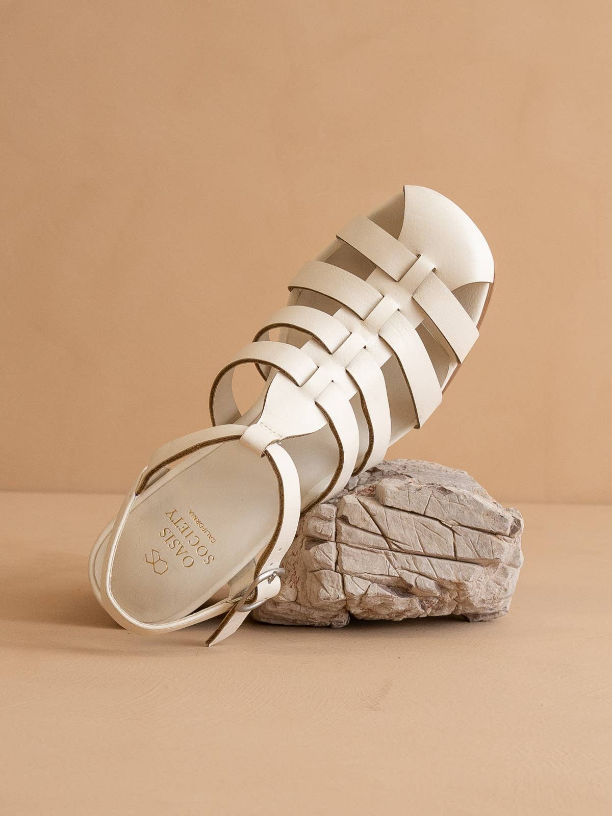The Hailee White | Gladiator Cage Platform Heels
