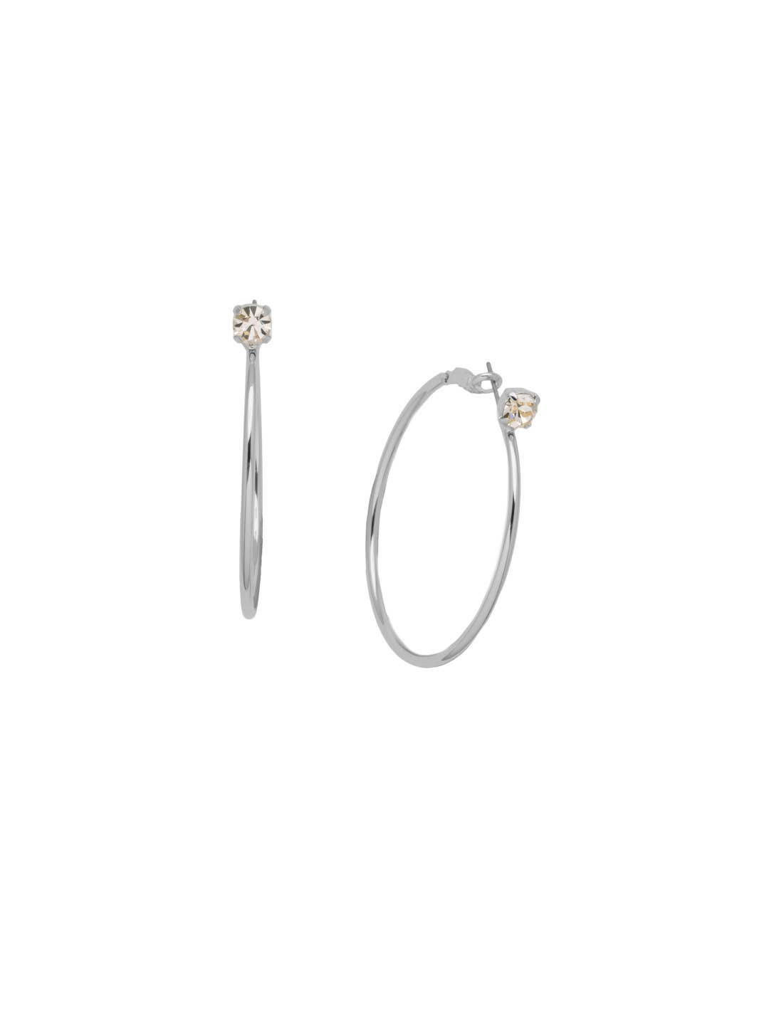 Silver Serafina Hoop Earrings