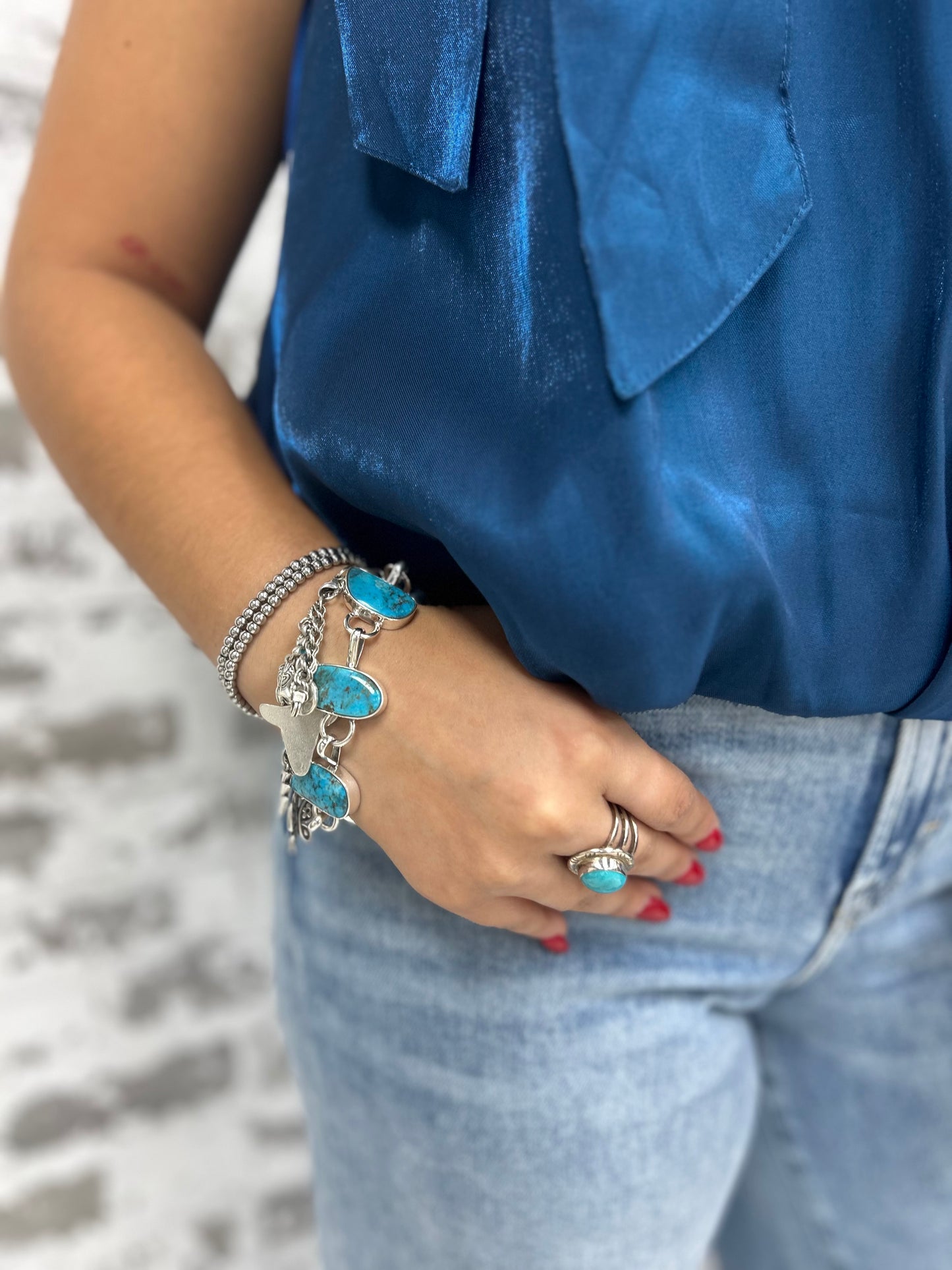 Chain Linked Turquoise Bracelet