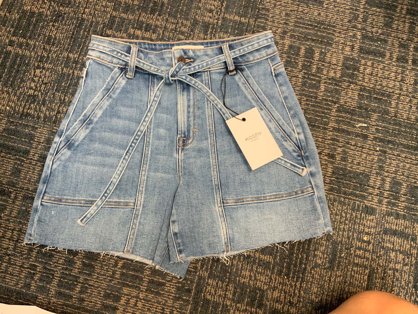 Jess High Rise A-line Shorts W/ Tie Strap