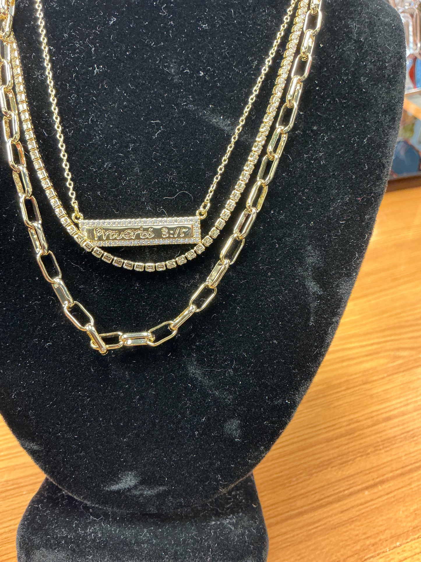 Proverbs 3:15 Layered Necklace