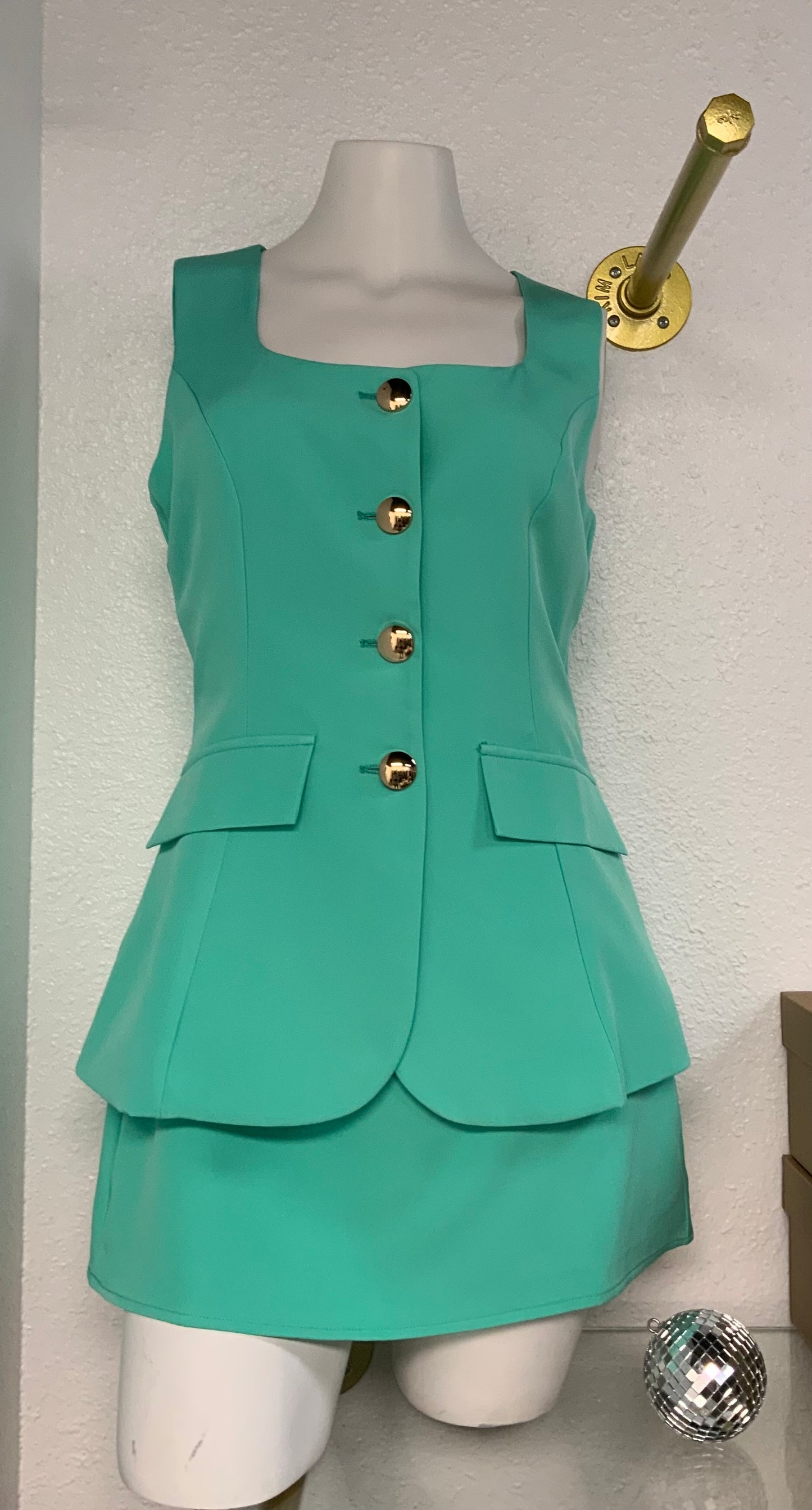 Paige Square Neck Romper Dress