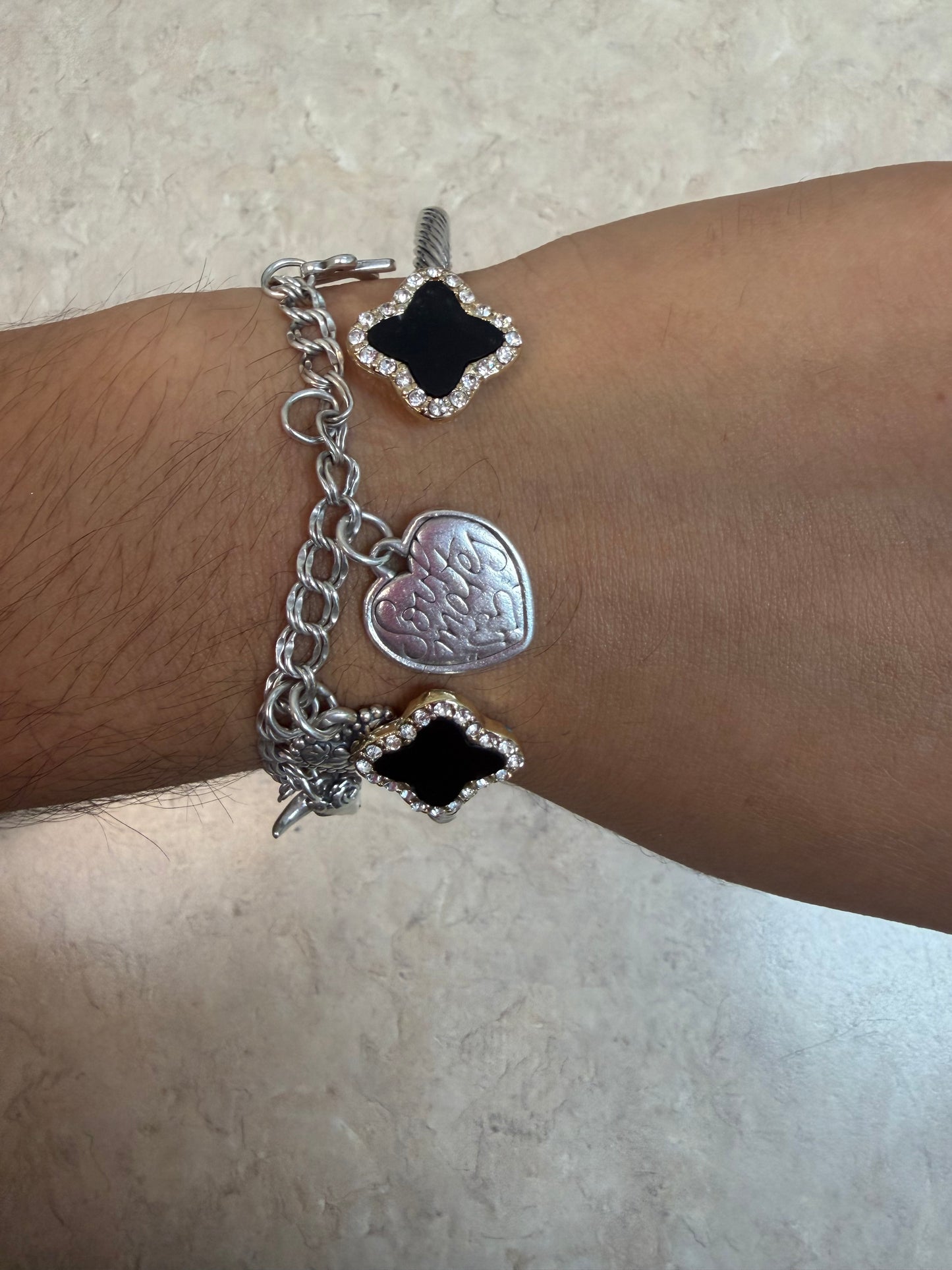 Black spade bangle