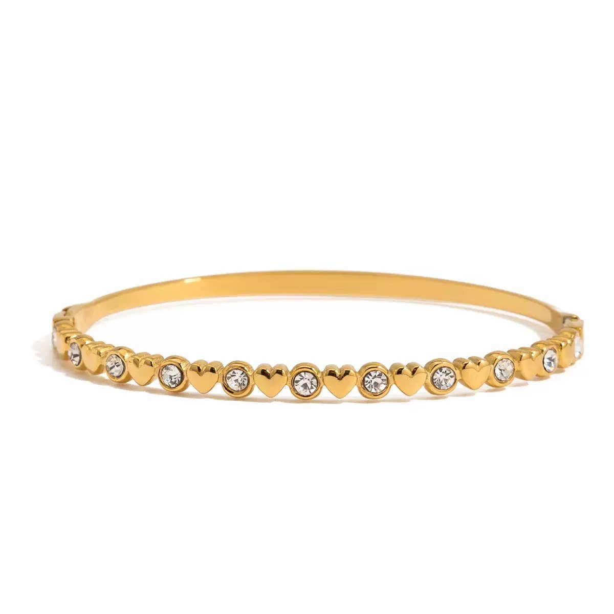 Heart CZ Bangle
