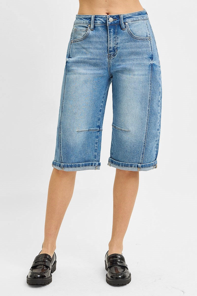 Barrel cuffed shorts