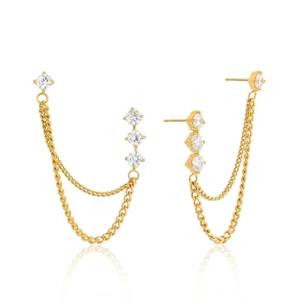 Starlight Double Chain Earrings