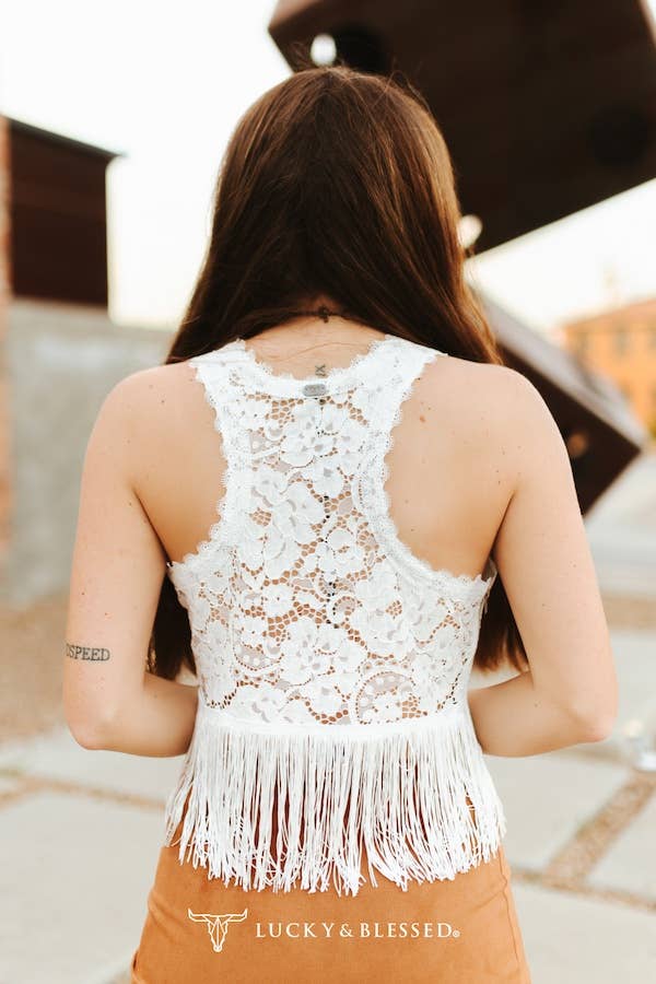 Lace Fringe Top