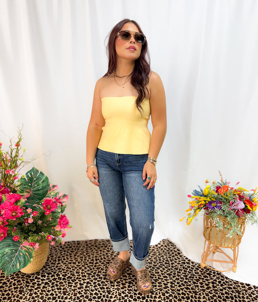 Ellie Strapless Knit Top