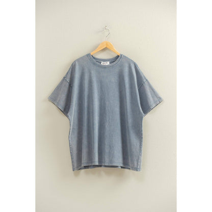 Mineral Washed Oversized Crew Neck Tee