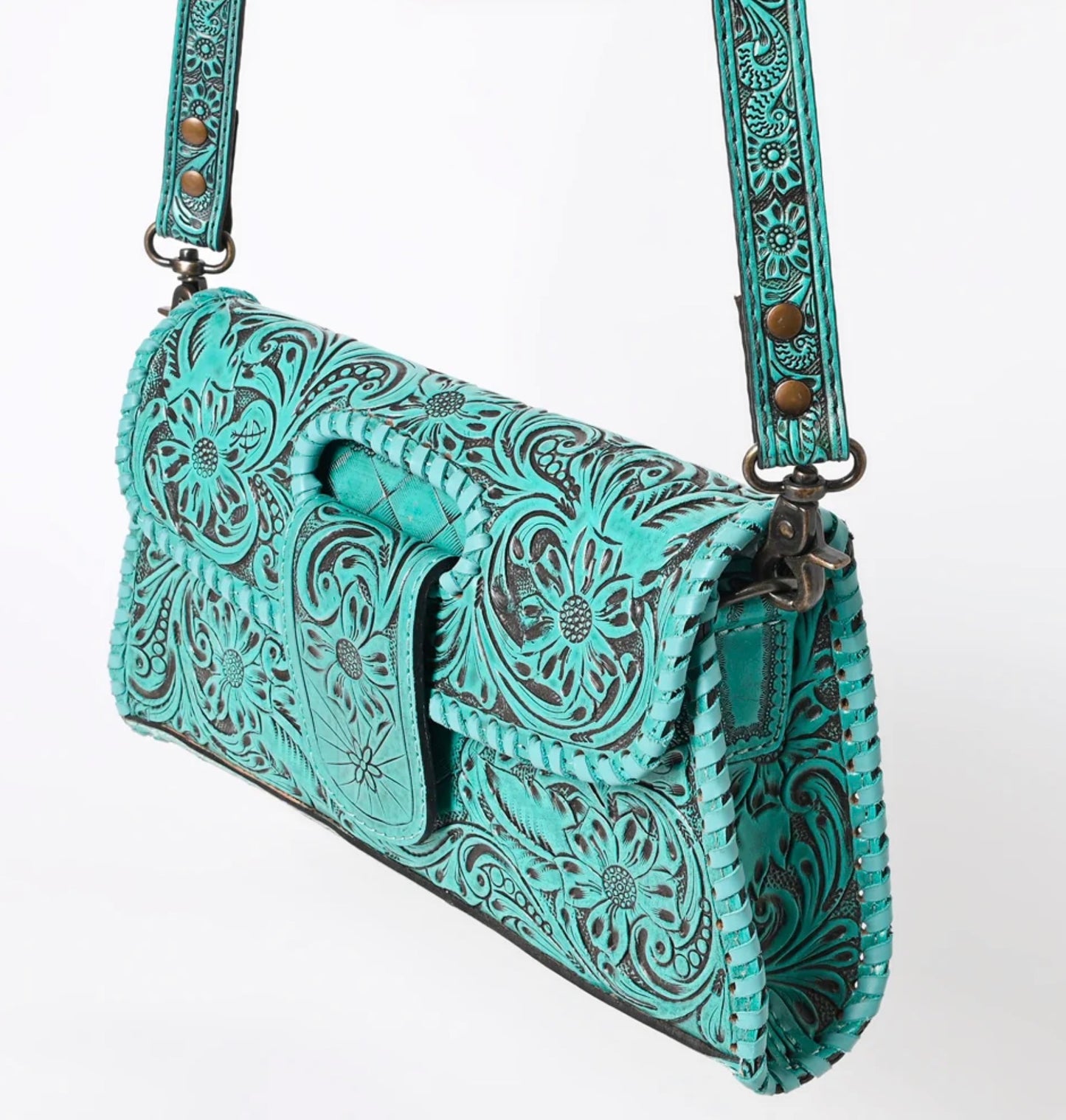 Leather Crossbody Wallet