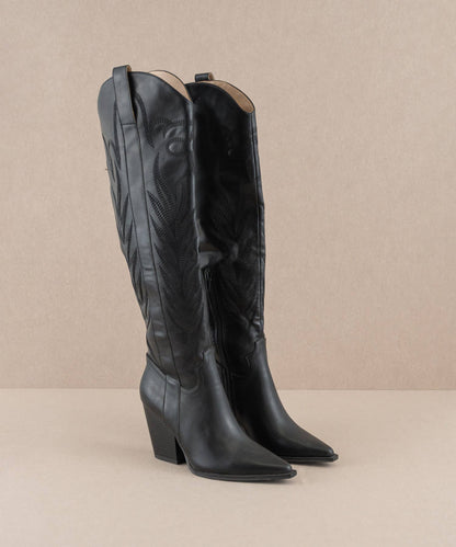 (Copy) The Bronco Black | Knee High Cowboy Western Boot