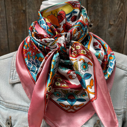 Pink floral Wild Rag