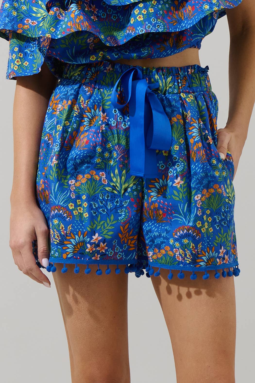 Rya Floral Juny High Waist Mini Shorts