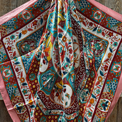 Pink floral Wild Rag