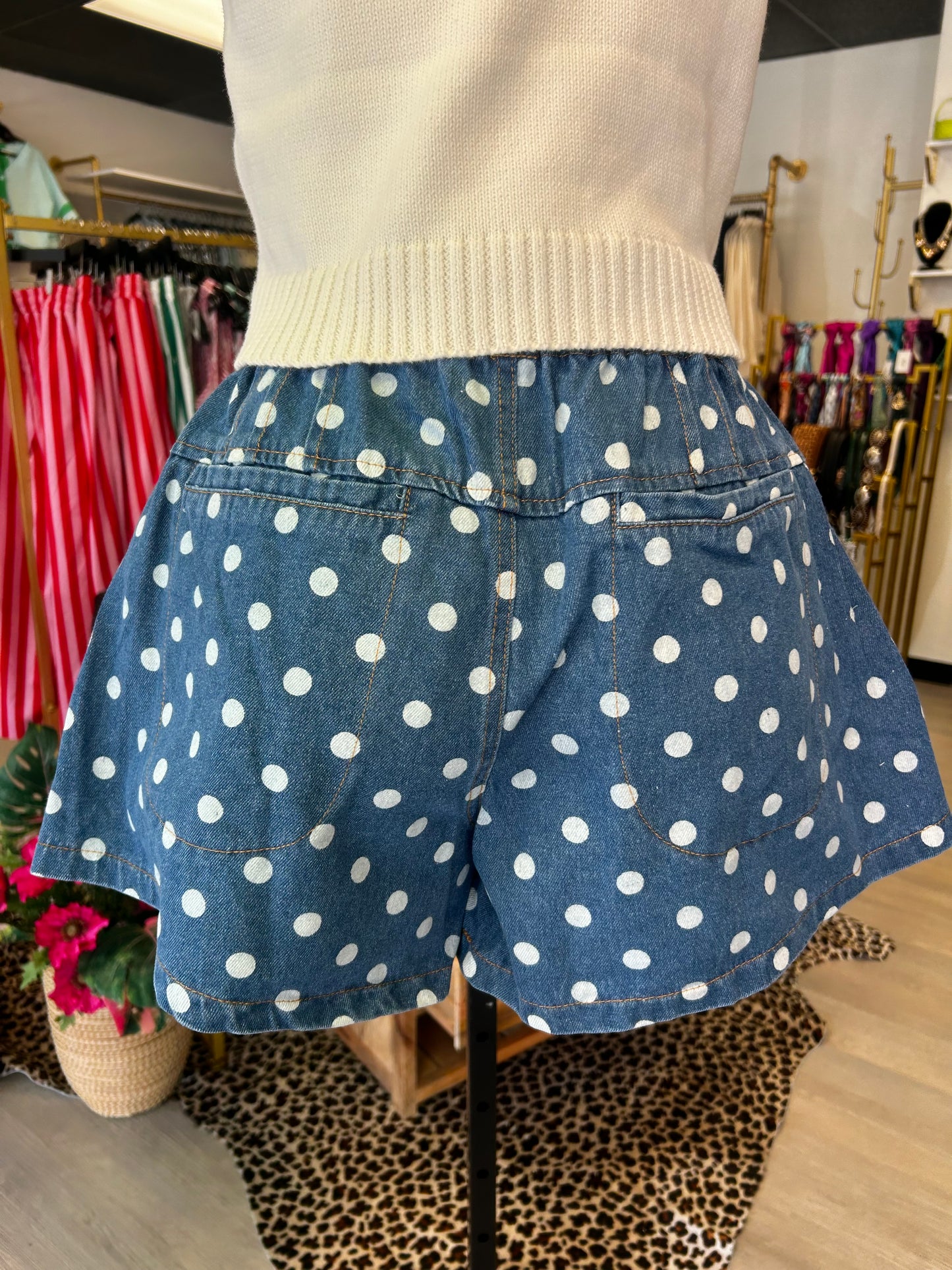 Washed Playful Denim Shorts