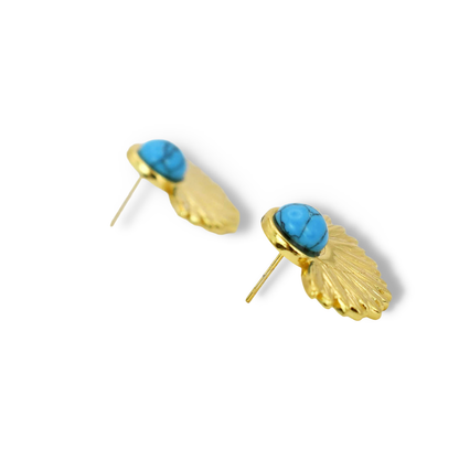 Turquoise Sunburst Stud