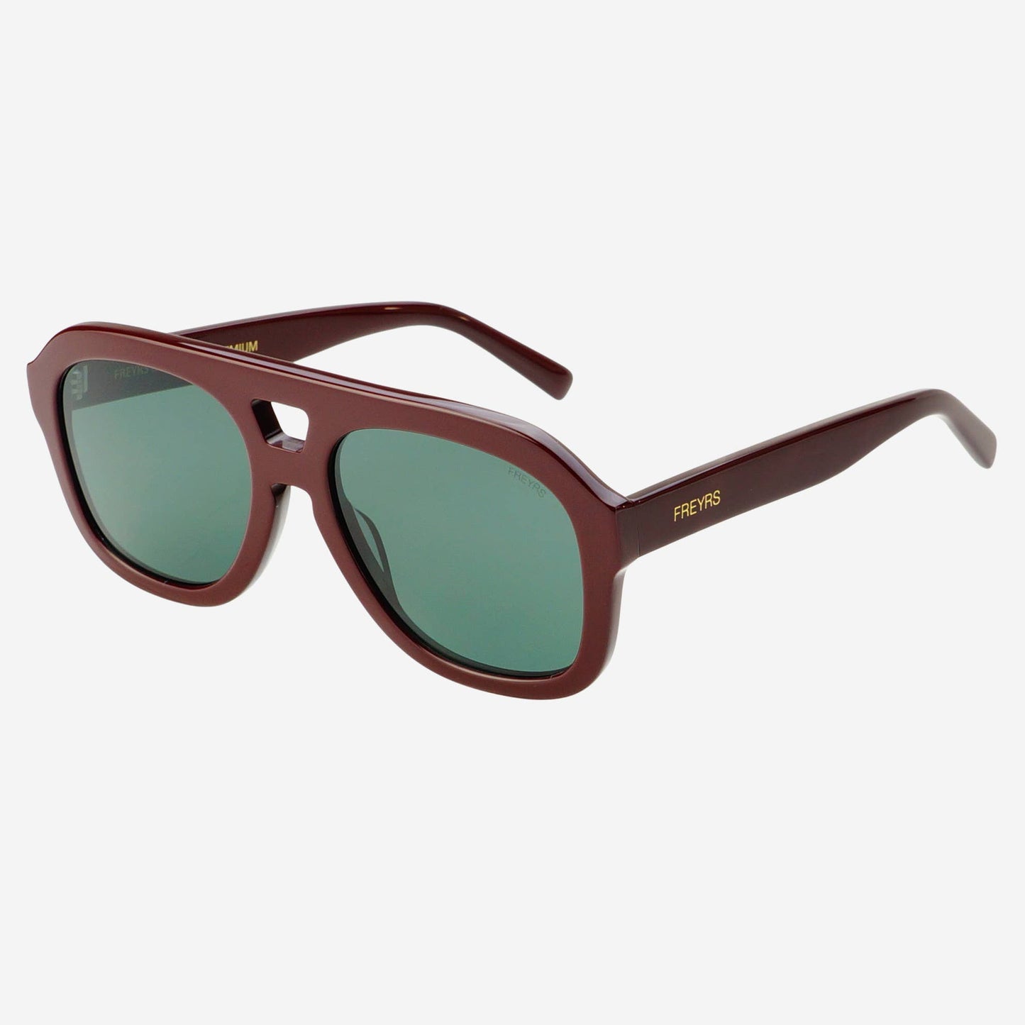 Burgundy Voyager Acetate Oversized Aviator Sunglasses