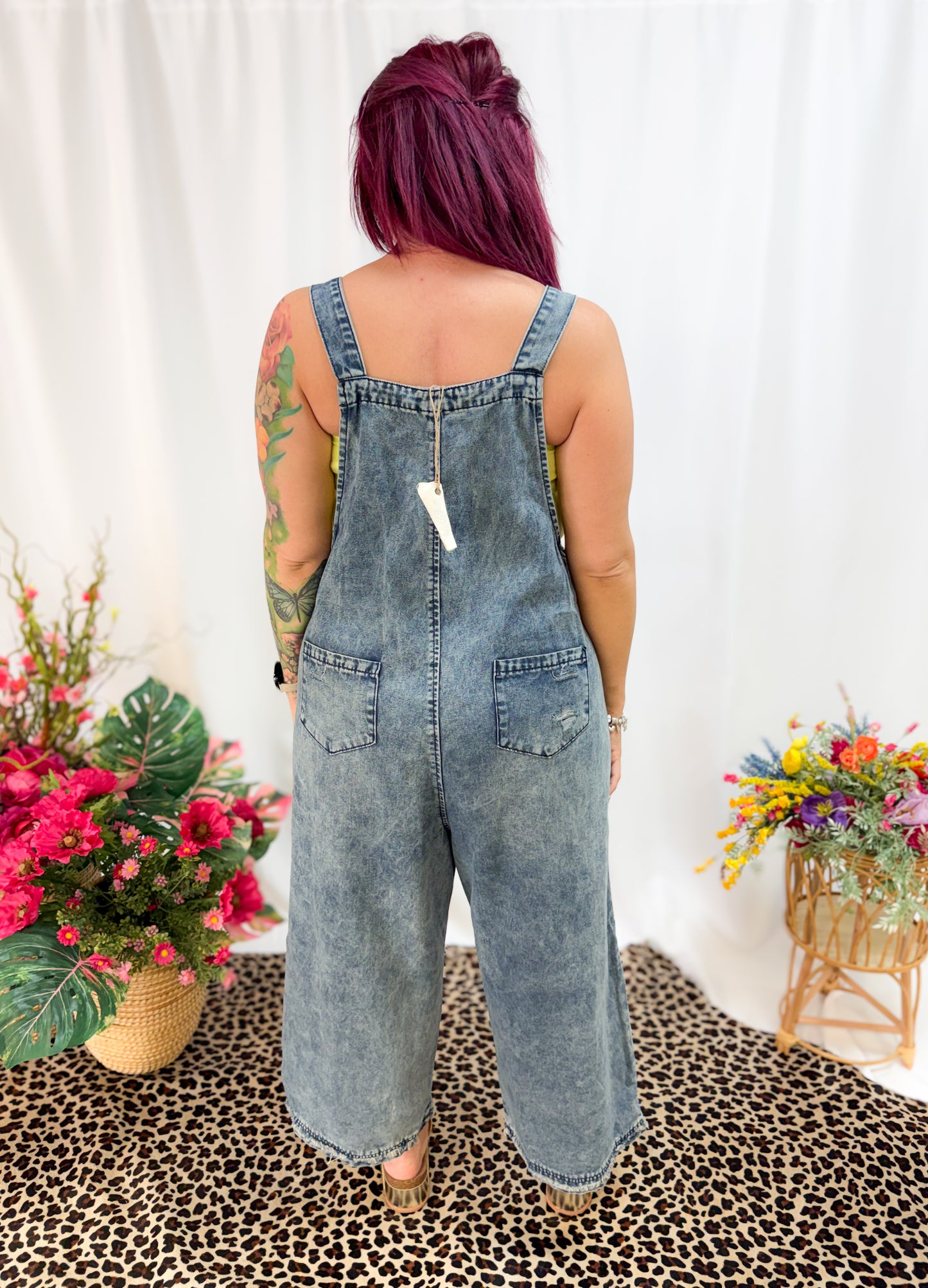 Arely Denim Barrel Romper