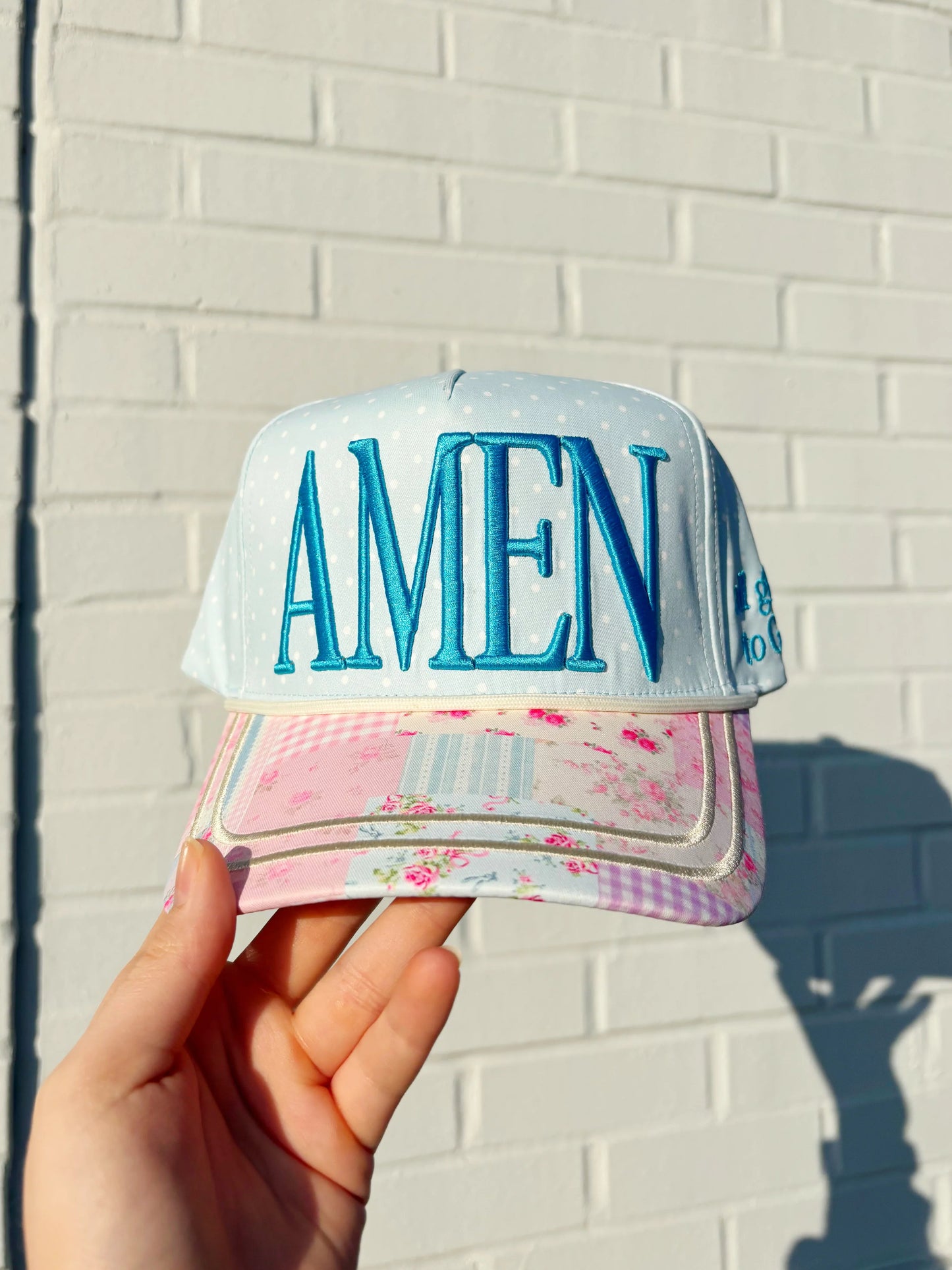 Floral AMEN hat