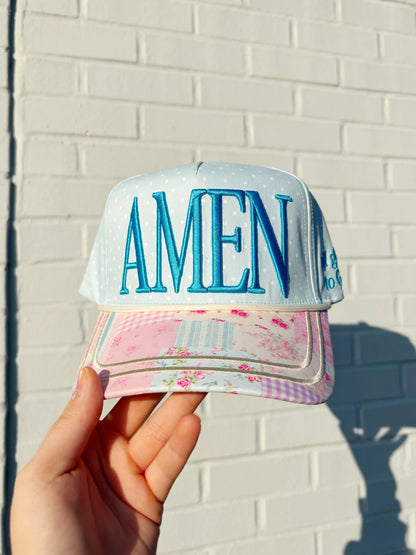 Floral AMEN hat