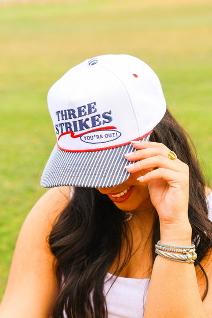 THREE STRIKES CANVAS CAP