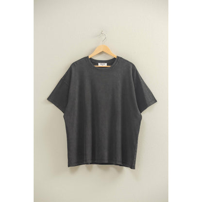 Mineral Washed Oversized Crew Neck Tee