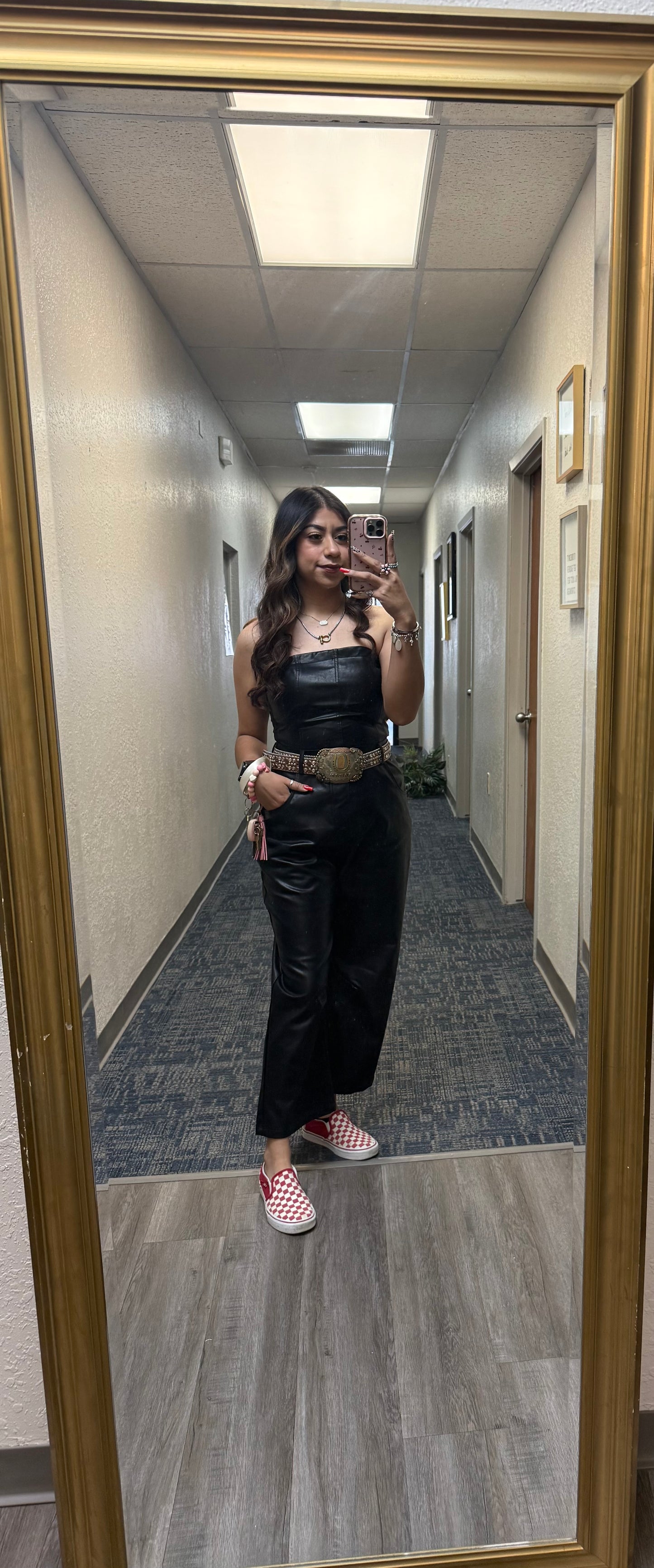 Leather me romper