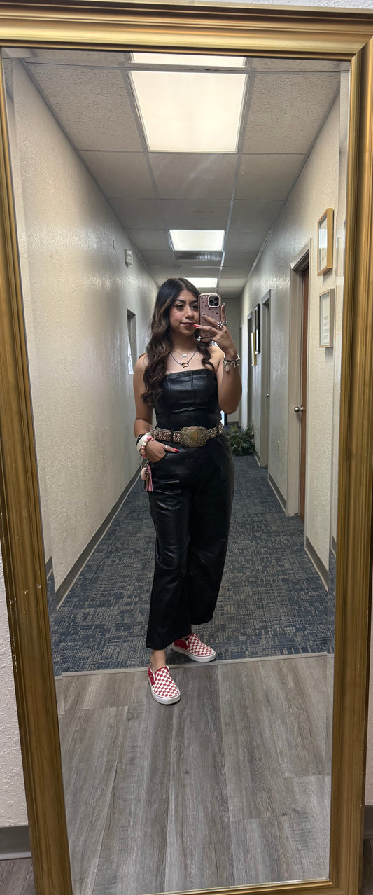 Leather me romper