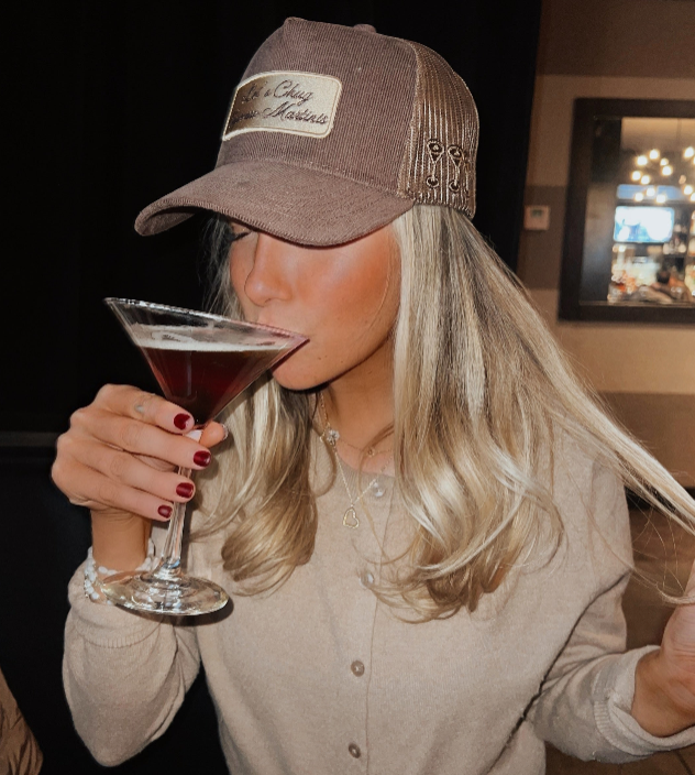 Let's Chug Espresso Martinis - Brown Corduroy Trucker Hat