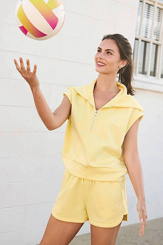 Blake Half Zip Top and Shorts Set