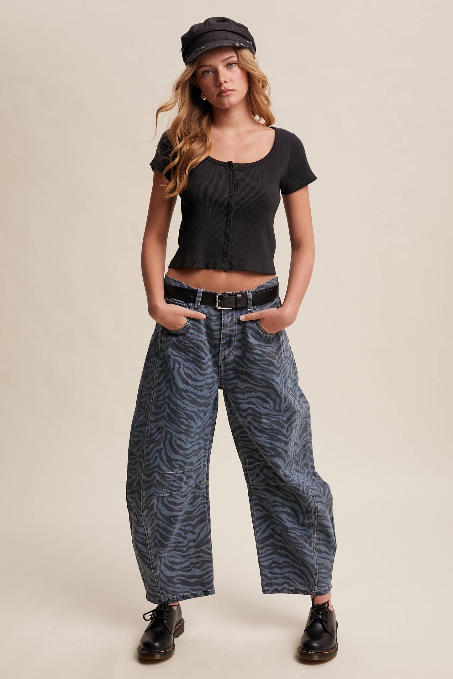 Zebra Barrel Jeans
