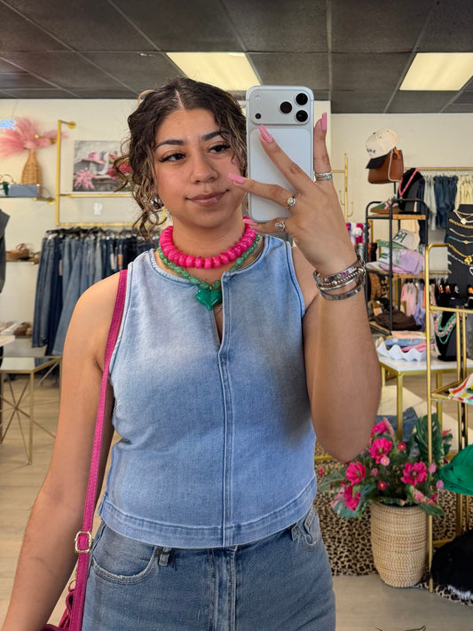 Kiara Denim Top