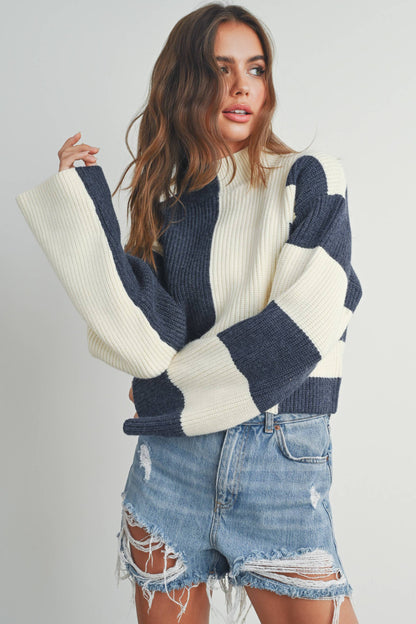 NAVY SWEATER
