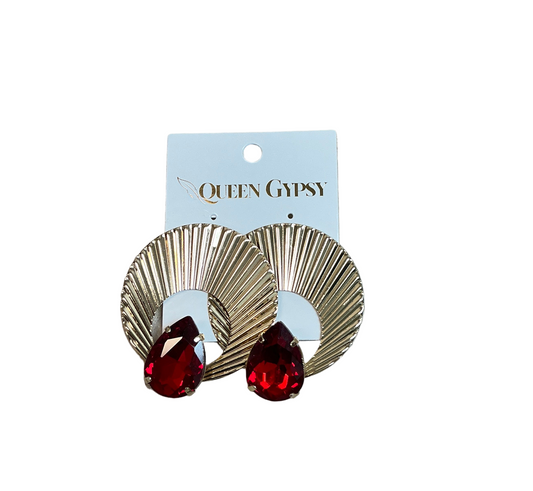 Red Hailo Earrings