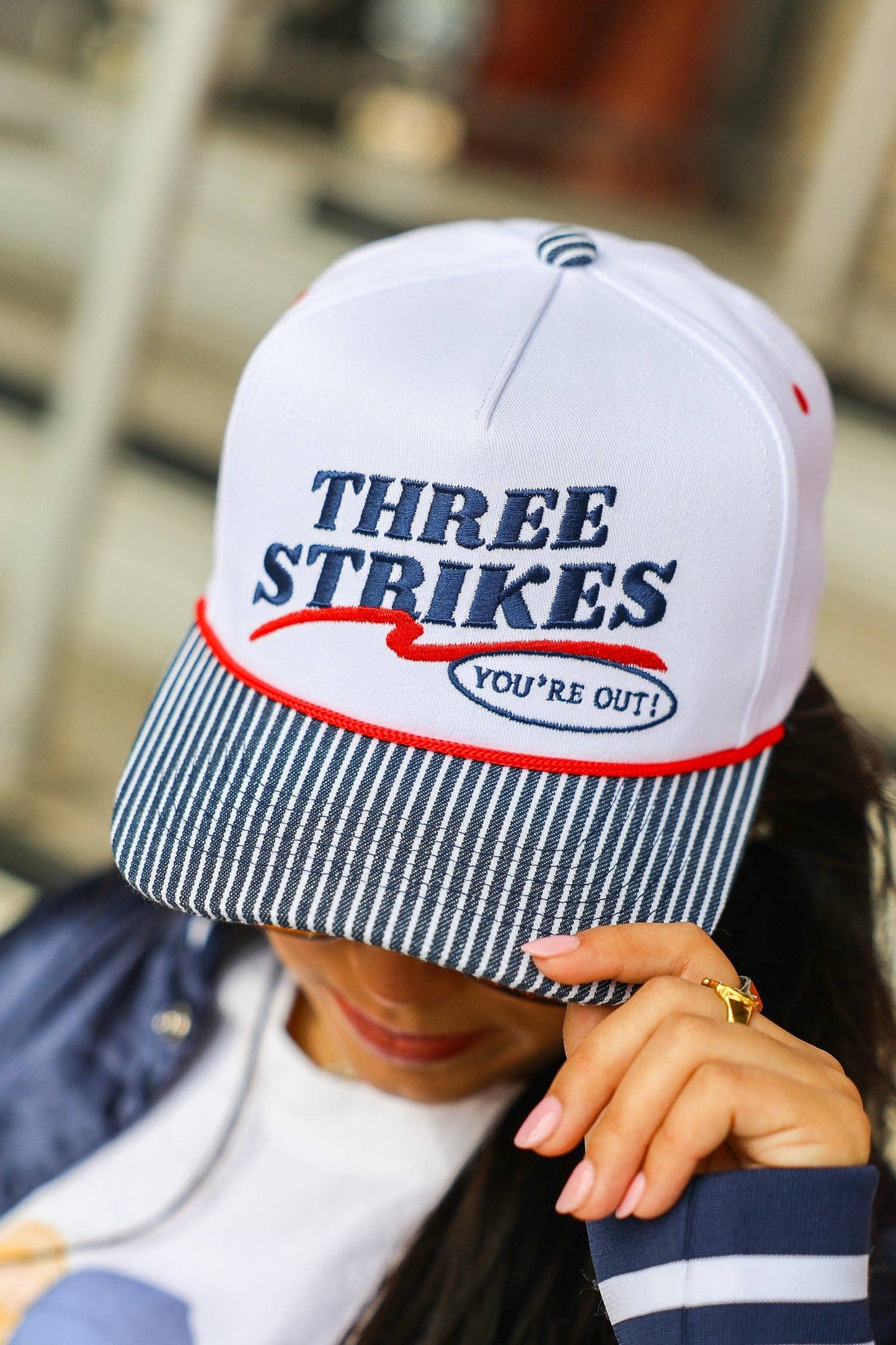 THREE STRIKES CANVAS CAP