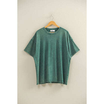 Mineral Washed Oversized Crew Neck Tee