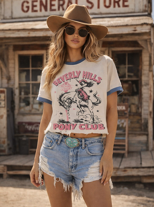 Beverly Hills Pony Club Crop Tee