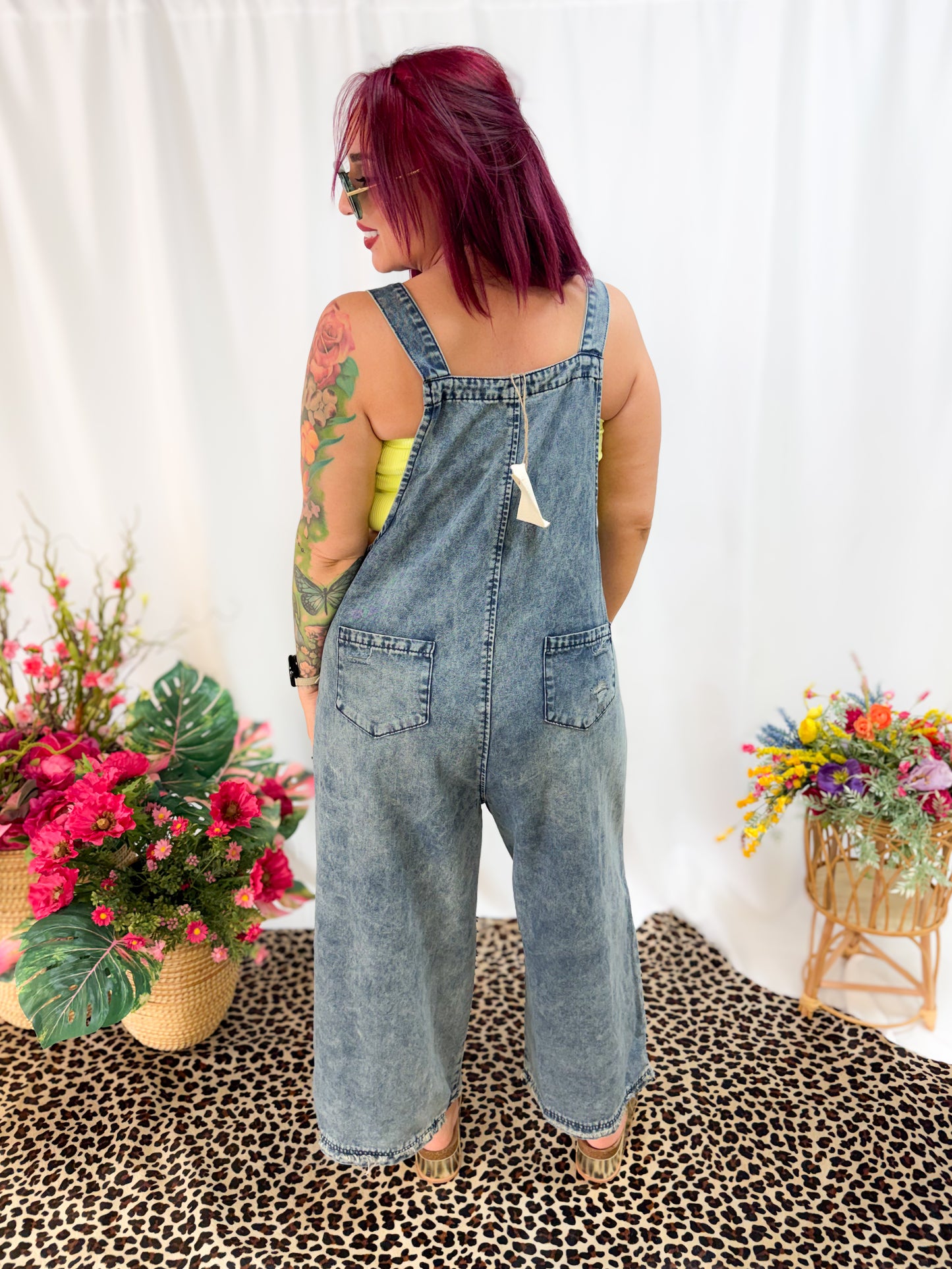 Arely Denim Barrel Romper