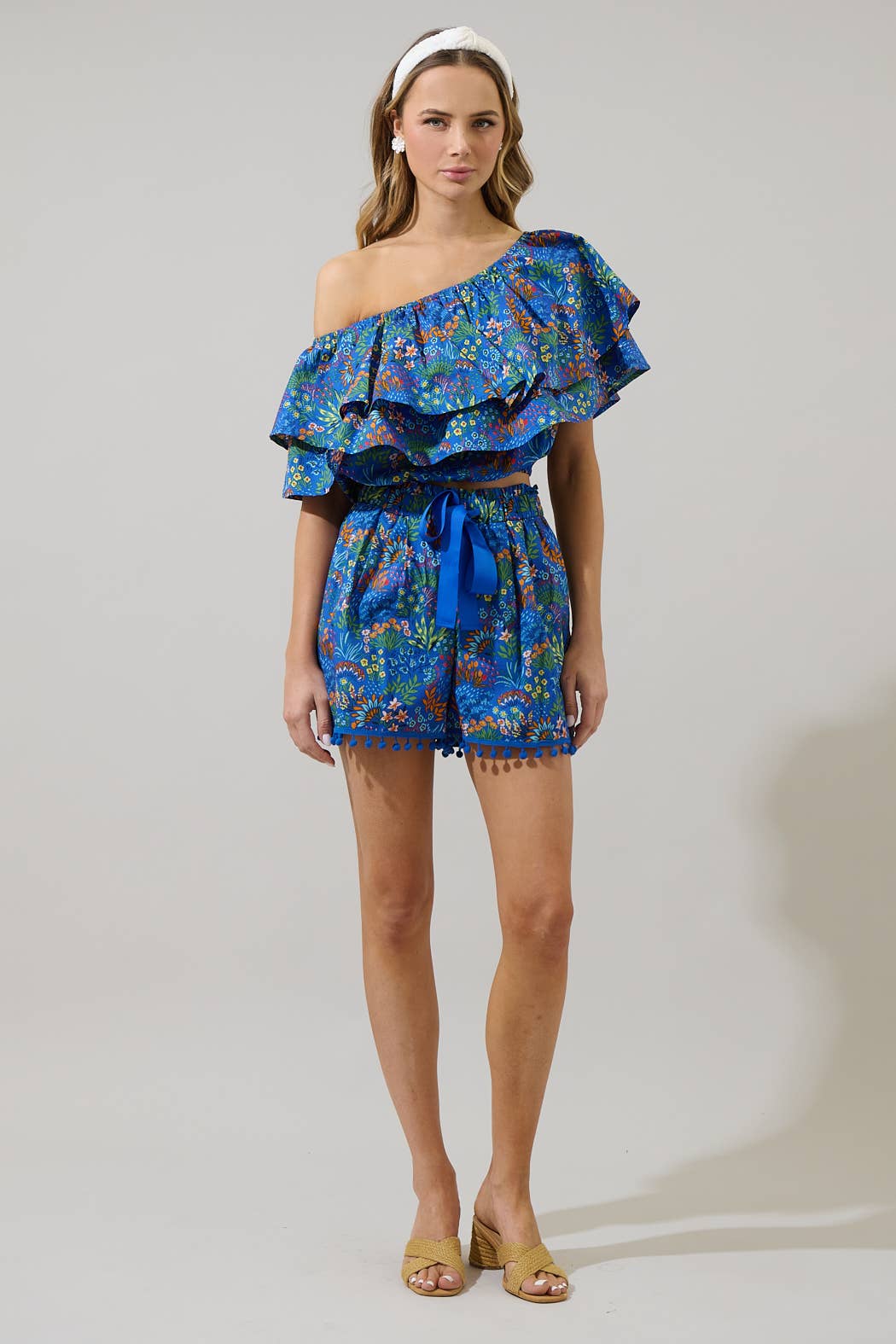 Rya Floral Juny High Waist Mini Shorts