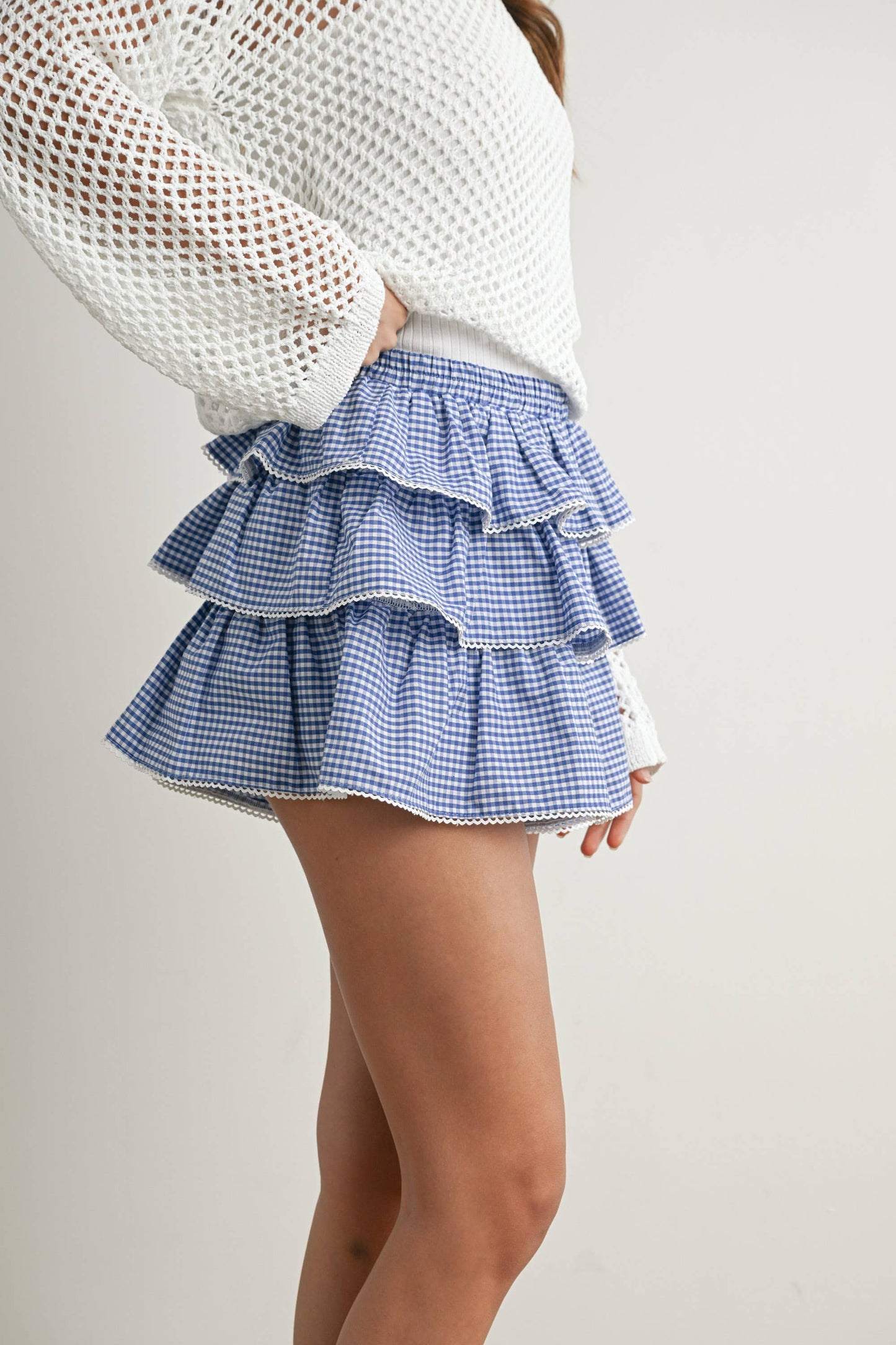 Tiered Ruffle Mini Skort - BMP7719