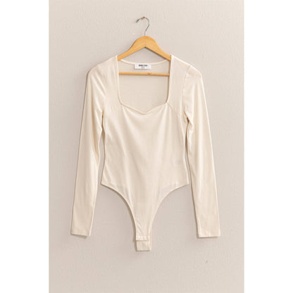 Long Sleeve Sweetheart Neck Bodysuit