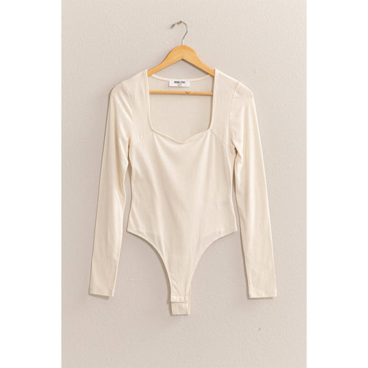 Long Sleeve Sweetheart Neck Bodysuit