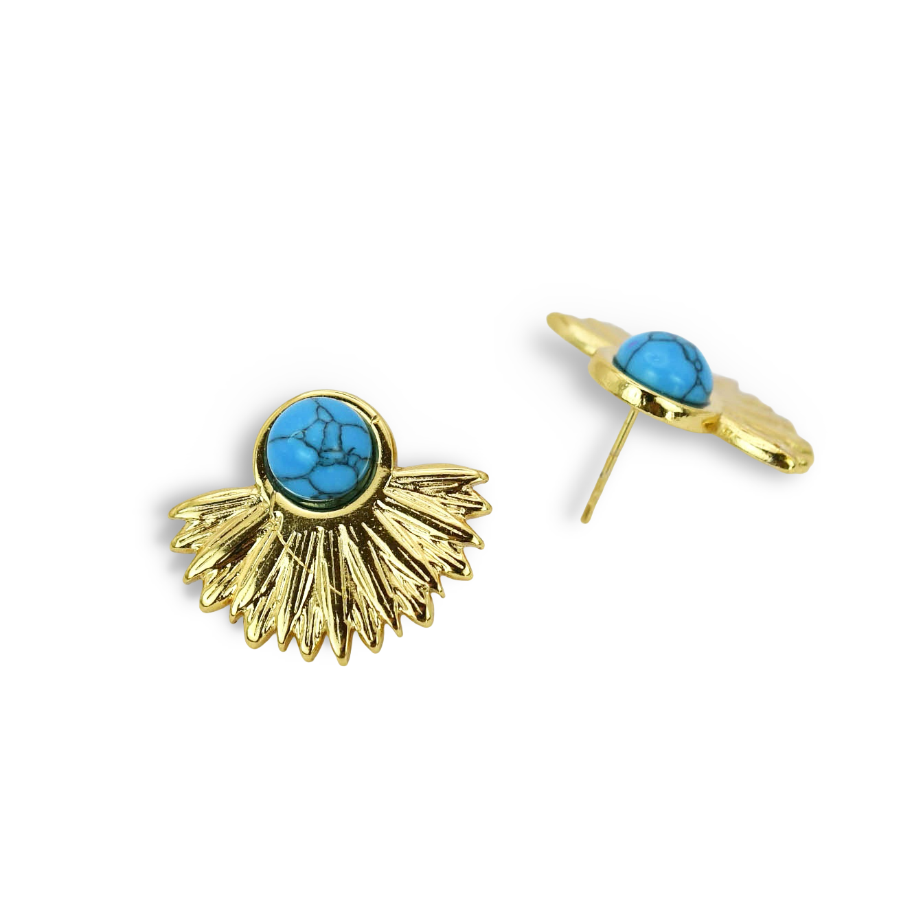 Turquoise Sunburst Stud