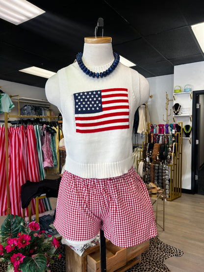 American flag Sleeveless Top