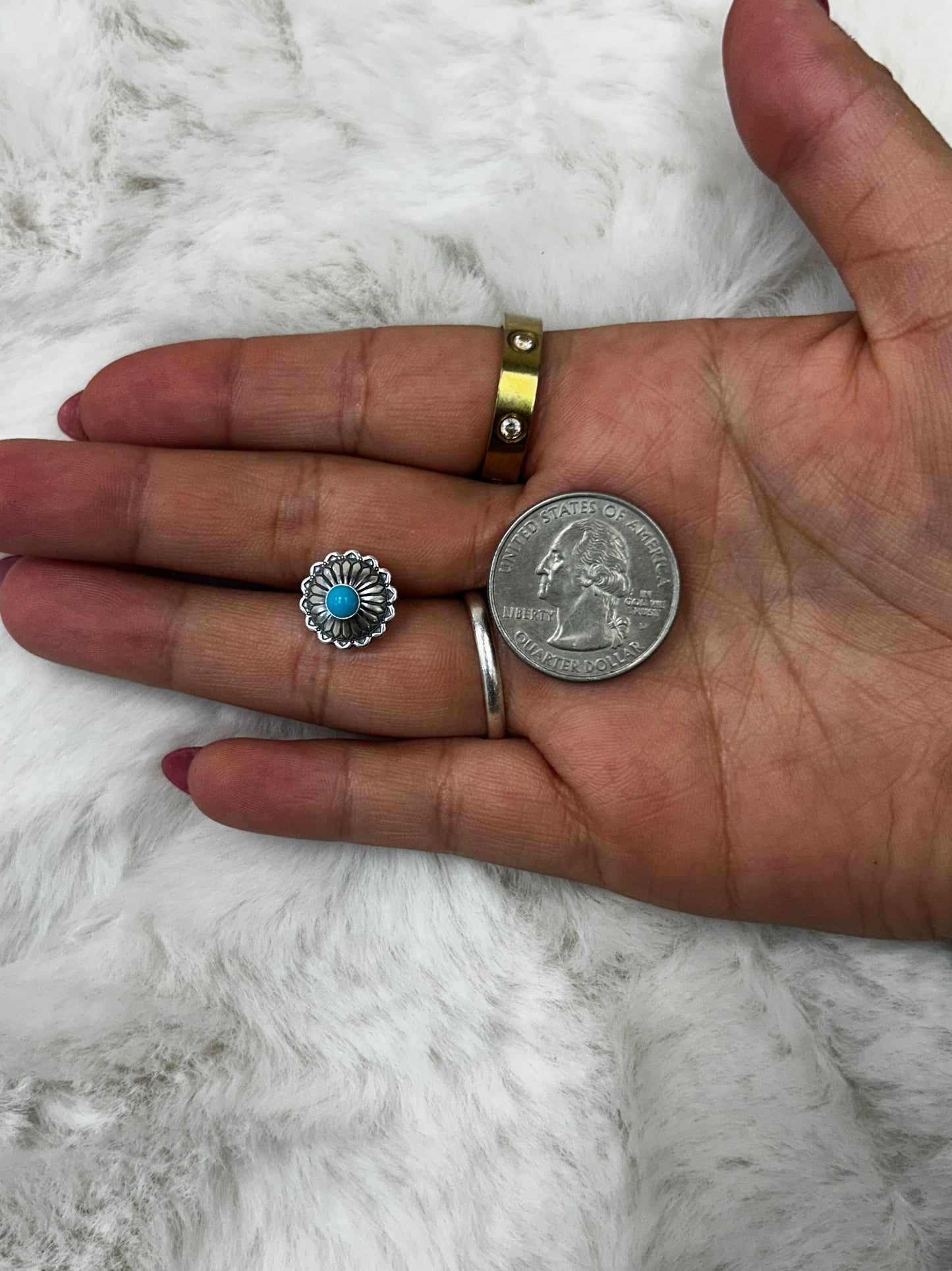 Tiny Turquoise Studs