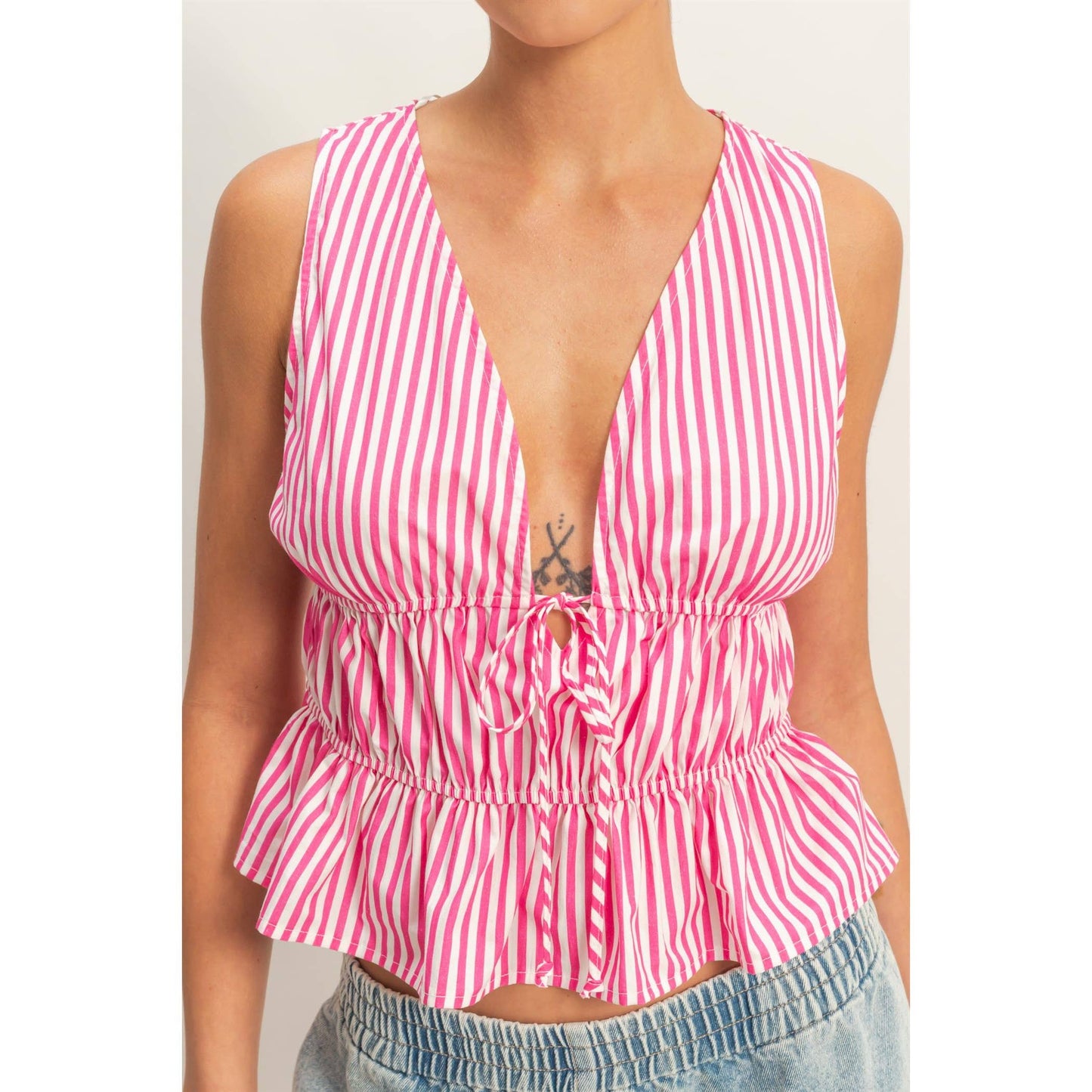 Peplum Sleeveless Top