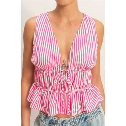 Peplum Sleeveless Top